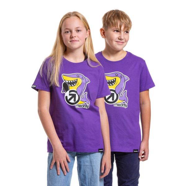 Kinder-T-Shirt Meatfly Sharky lila