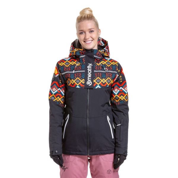 Damen SNB & SKI Jacke Meatfly Kirsten schwarz/gelb