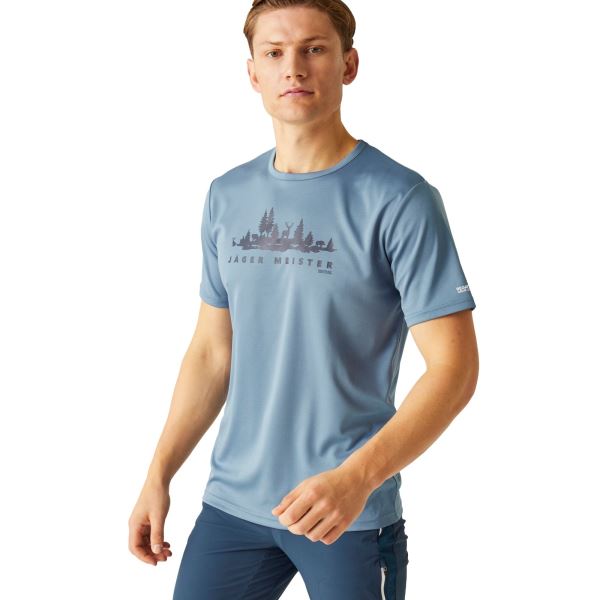Herren Funktions-T-Shirt Regatta FINGAL SLOGAN III blau