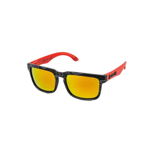 Meatfly Memphis Schwarz/Rote Sonnenbrille