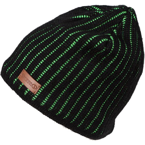 Herren-Winter-Sherpa-Mütze BONO schwarz/grün