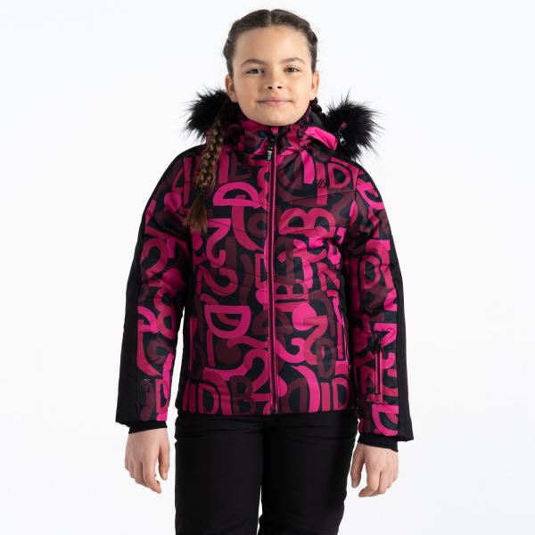 Mädchen-Skijacke Dare2b DING rosa/schwarz