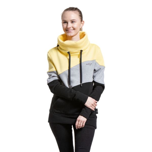 Damen-Sweatshirt Meatfly Anesa schwarz/gelb