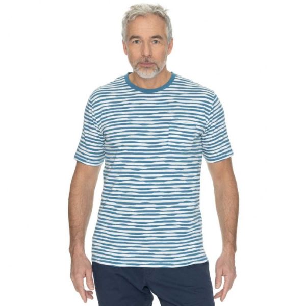 Herren T-Shirt BUSHMAN AZTEC blau