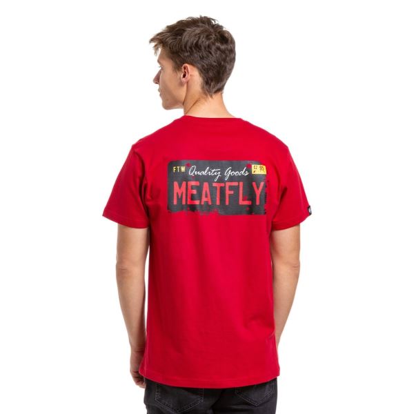 Herren T-Shirt Meatfly Plate rot
