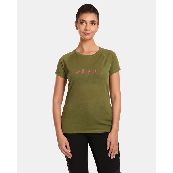 Damen-T-Shirt aus Merinowolle Kilpi ZARJA-W grün