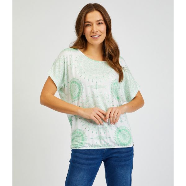 Übergroßes Damen-T-Shirt TAURUS SAM 73 grün