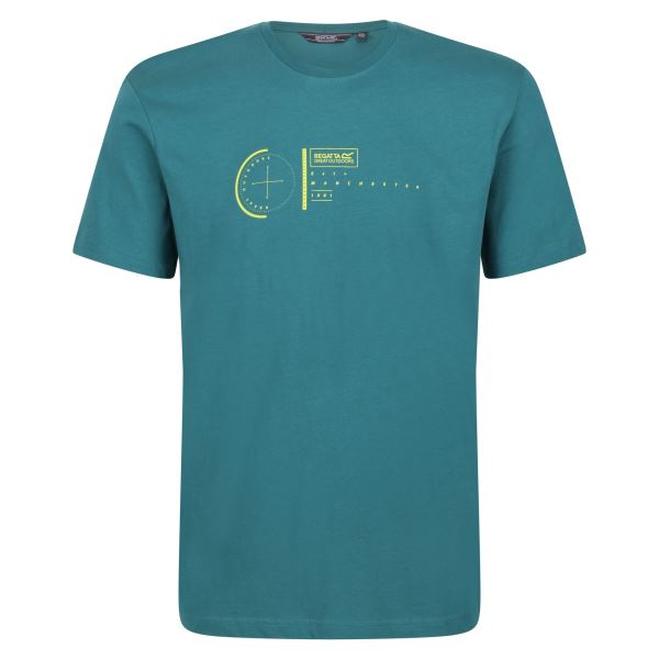 Herren T-Shirt Regatta BREEZED II grün-blau