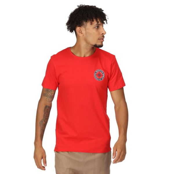 Herren-Baumwoll-T-Shirt Regatta CLINE VII rot