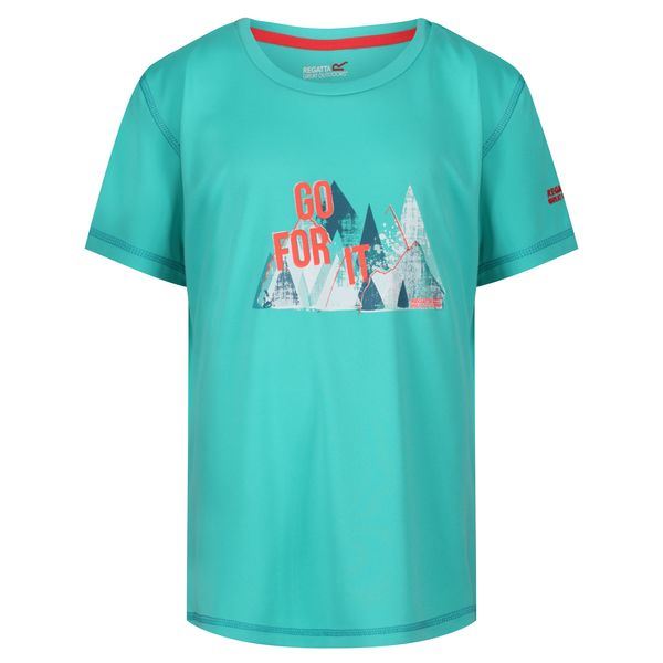 Funktionelles T-Shirt für Kinder Regatta ALVARADO IV hell türkis