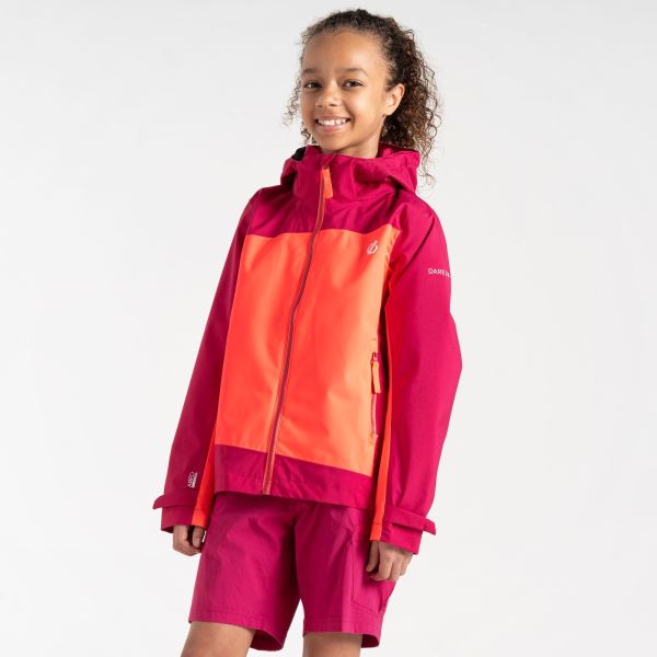 Dare2b EXPLORE Outdoor-Jacke für Kinder in Orange/Rosa