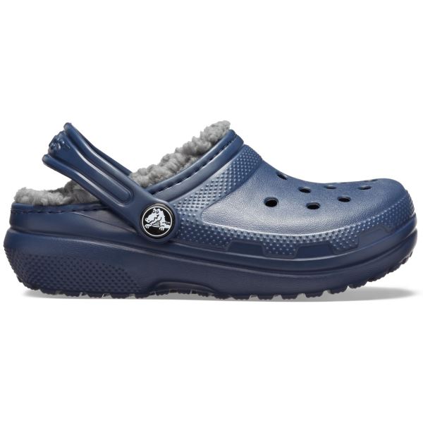 Kinderschuhe Crocs CLASSIC LINED dunkelblau / grau