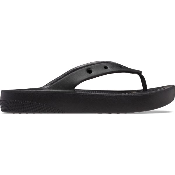 Damen-Flip-Flops Crocs CLASSIC PLATFORM schwarz