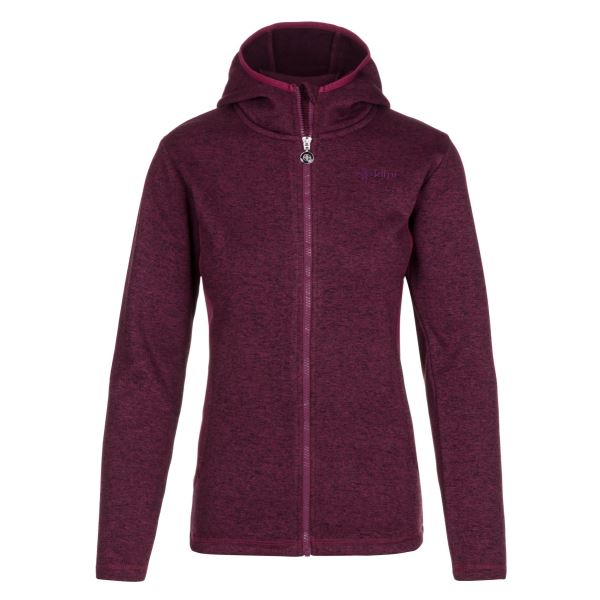 Damen Fleece Sweatshirt KILPI IRINA-W dunkel burgund