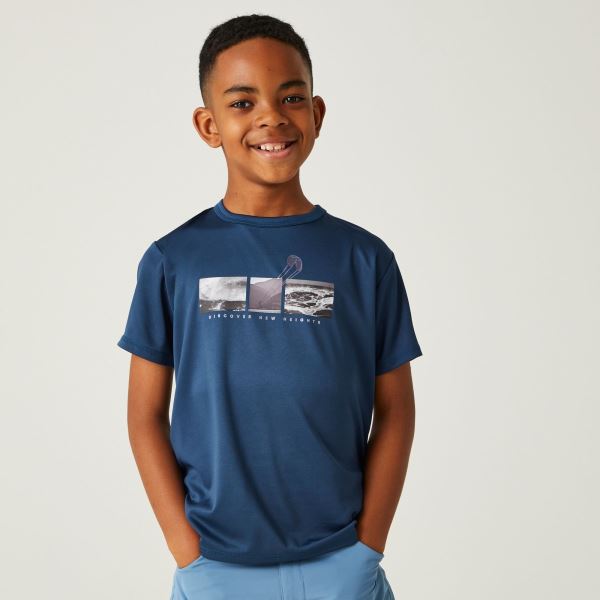 Kinder-Funktions-T-Shirt Regatta ALVARADO VIII dunkelblau