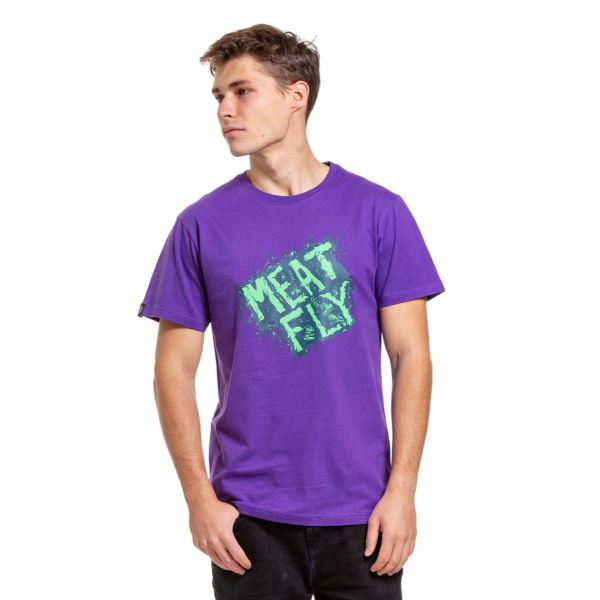 Herren T-Shirt Meatfly Crooky lila