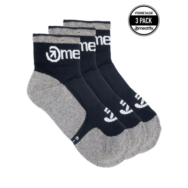 Unisex-Socken Meatfly Middle Triple schwarz/grau