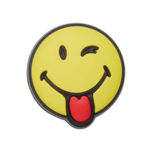Crocs Abzeichen Jibbitz Smiley mit Zunge gelb