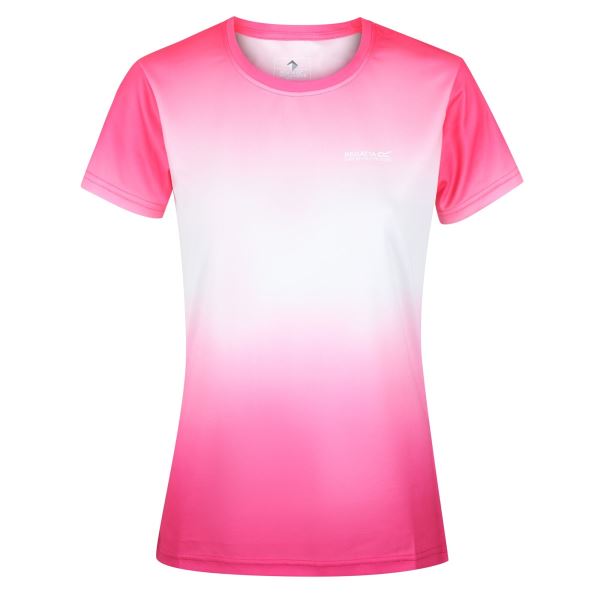 Damen funktionelles T-Shirt Regatta FINGAL V weiß / pink