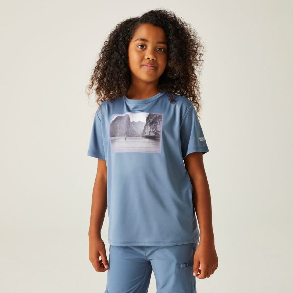 Kinder-Funktions-T-Shirt Regatta ALVARADO VIII blau