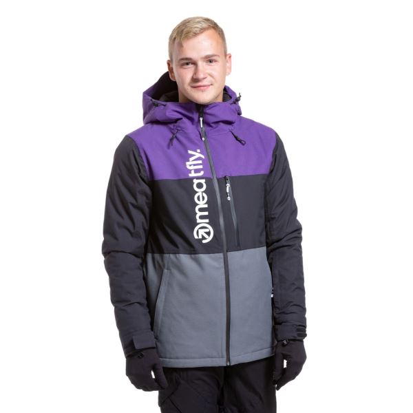 Herren SNB & SKI Jacke Meatfly Manifold lila/schwarz/grau