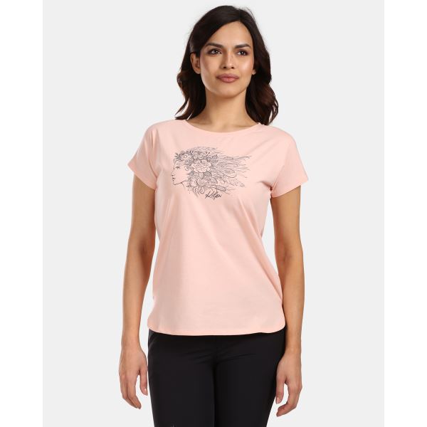 Damen-T-Shirt aus Baumwolle Kilpi NELLIM-W Koralle