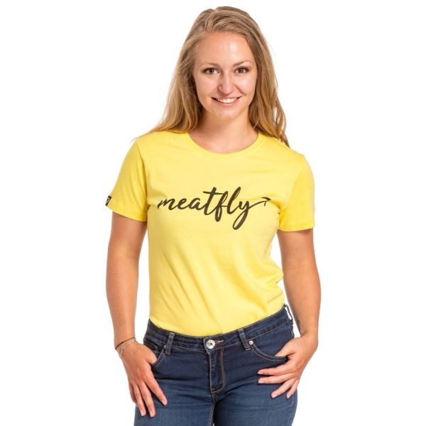 Damen-T-Shirt Meatfly Luna gelb