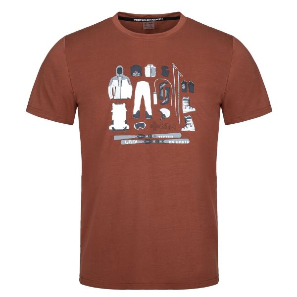 Herren-T-Shirt mit kurzen Ärmeln Kilpi TORNES-M dunkelrot