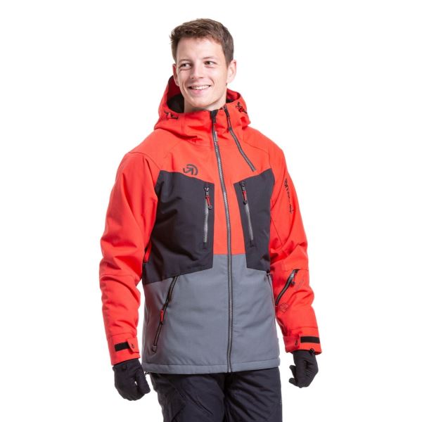 Herren SNB & SKI Jacke Meatfly Cronos rot/grau