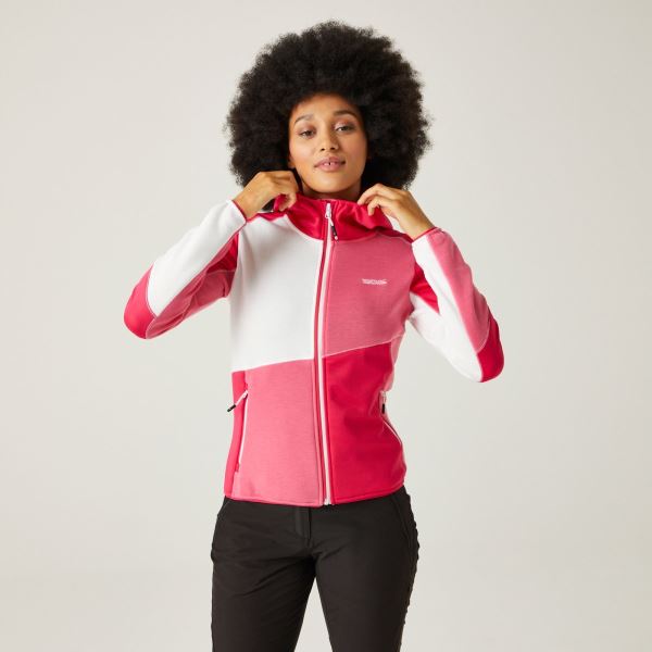 Damen-Fleece-Sweatshirt Regatta WALBURY VII rosa/weiß