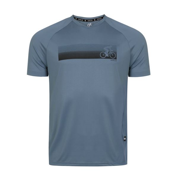 Herren Dare2b RIGHTEOUS III grau-blaues Funktions-T-Shirt