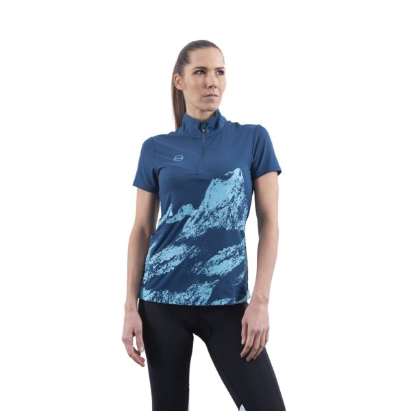 Damen Radsport T-Shirt GTS 752121 dunkelblau