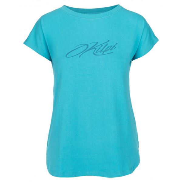 Kilpi NELLIM-W türkisfarbenes Damen-T-Shirt aus Baumwolle