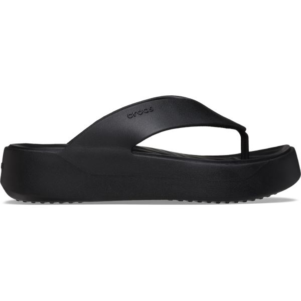 Damen-Flip-Flops Crocs GETAWAY PLATFORM schwarz