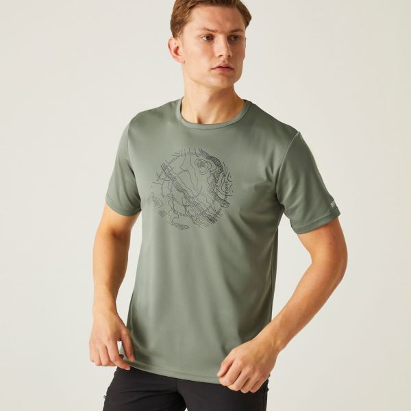 Herren Funktions-T-Shirt Regatta FINGAL VIII grün-grau