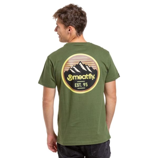 Herren T-Shirt Meatfly Peaky grün