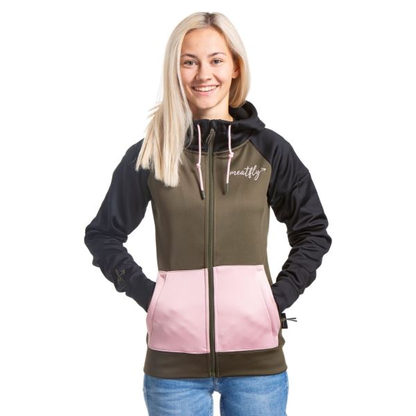 Technisches Damen-Sweatshirt Meatfly Alisha grün/schwarz