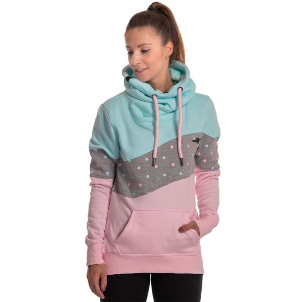 Damen-Sweatshirt Meatfly Anesa türkis/rosa