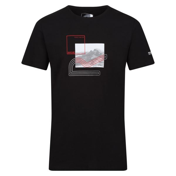 Herren-Baumwoll-T-Shirt Regatta BREEZED III schwarz