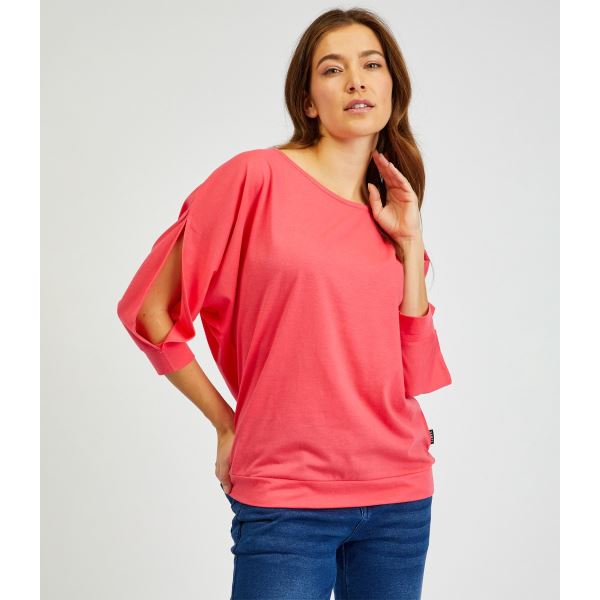 Damen-T-Shirt mit 3/4-Ärmeln VIVIAN SAM 73 rosa
