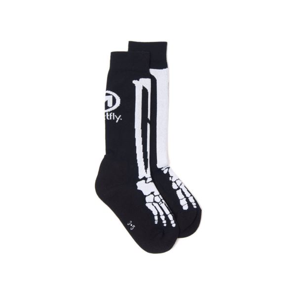 Unisex-Socken Meatfly Bones Long schwarz