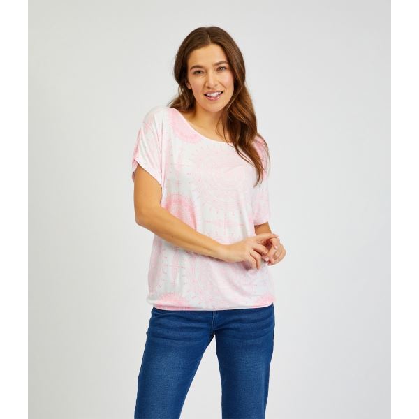 Übergroßes Damen-T-Shirt TAURUS SAM 73 rosa