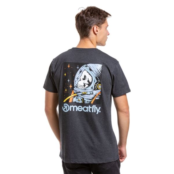 Herren T-Shirt Meatfly Cosmic dunkelgrau