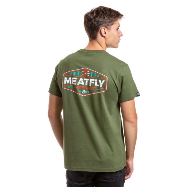 Herren-T-Shirt Meatfly Lampy grün