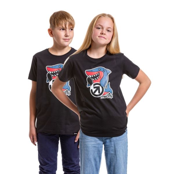 Kinder-T-Shirt Meatfly Sharky schwarz