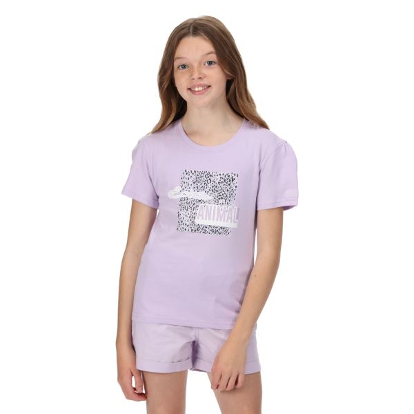 Regatta BOSLEY Kinder-Baumwoll-T-Shirt in Helllila